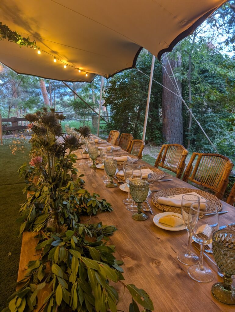 Decoración de mesas - boda celta