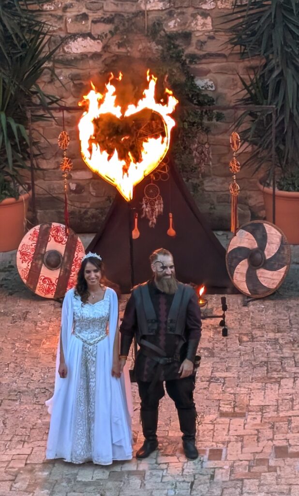 Espectáculo de fuego - boda celta